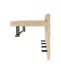 Wandgarderobe >37444< in eiche, schwarz, MDF, Metall - 75x30x26cm (BxHxT)