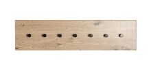 Wandgarderobe >37446< in eiche, schwarz, MDF, Metall - 80x20x5cm (BxHxT)