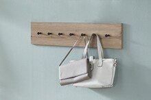 Wandgarderobe >37446< in eiche, schwarz, MDF,...