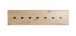 Wandgarderobe >37446< in eiche, schwarz, MDF, Metall - 80x20x5cm (BxHxT)