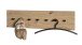 Wandgarderobe >37446< in eiche, schwarz, MDF, Metall - 80x20x5cm (BxHxT)