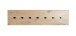 Wandgarderobe >37446< in eiche, schwarz, MDF, Metall - 80x20x5cm (BxHxT)