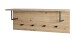 Wandgarderobe >37447< in eiche, schwarz, MDF, Metall - 80x30x20cm (BxHxT)