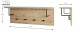 Wandgarderobe >37447< in eiche, schwarz, MDF, Metall - 80x30x20cm (BxHxT)