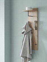 Wandgarderobe >37448< in eiche, schwarz, MDF,...