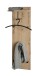 Wandgarderobe >37448< in eiche, schwarz, MDF, Metall - 30x100x20cm (BxHxT)