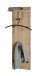 Wandgarderobe >37448< in eiche, schwarz, MDF, Metall - 30x100x20cm (BxHxT)