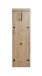 Wandgarderobe >37448< in eiche, schwarz, MDF, Metall - 30x100x20cm (BxHxT)
