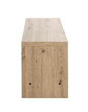Schuhbank >37449< in eiche, schwarz, MDF, Metall - 80x40x30cm (BxHxT)