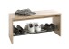 Schuhbank >37449< in eiche, schwarz, MDF, Metall - 80x40x30cm (BxHxT)