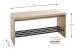 Schuhbank >37449< in eiche, schwarz, MDF, Metall - 80x40x30cm (BxHxT)