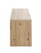 Schuhbank >37449< in eiche, schwarz, MDF, Metall - 80x40x30cm (BxHxT)