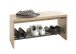Schuhbank >37449< in eiche, schwarz, MDF, Metall - 80x40x30cm (BxHxT)