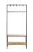Garderobe >37461< in eiche, schwarz, MDF, Metall - 80x180x35cm (BxHxT)