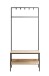 Garderobe >37461< in eiche, schwarz, MDF, Metall - 80x180x35cm (BxHxT)