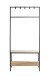 Garderobe >37461< in eiche, schwarz, MDF, Metall - 80x180x35cm (BxHxT)