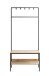 Garderobe >37461< in eiche, schwarz, MDF, Metall - 80x180x35cm (BxHxT)
