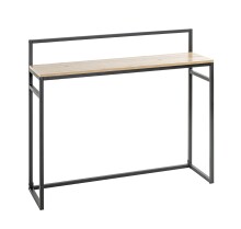 Konsole >37465< in eiche, schwarz, MDF, Metall - 100x89x30cm (BxHxT)
