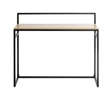 Konsole >37465< in eiche, schwarz, MDF, Metall - 100x89x30cm (BxHxT)