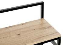 Konsole >37465< in eiche, schwarz, MDF, Metall - 100x89x30cm (BxHxT)