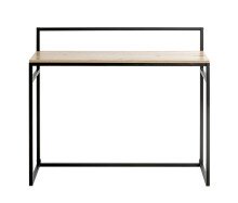 Konsole >37465< in eiche, schwarz, MDF, Metall - 100x89x30cm (BxHxT)