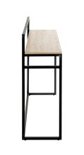 Konsole >37465< in eiche, schwarz, MDF, Metall - 100x89x30cm (BxHxT)