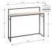 Konsole >37465< in eiche, schwarz, MDF, Metall - 100x89x30cm (BxHxT)