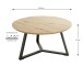 Couchtisch >37468< in eiche, schwarz, MDF, Metall - 42x80cm (HxD)