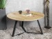 Couchtisch >37468< in eiche, schwarz, MDF, Metall - 42x80cm (HxD)