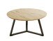 Couchtisch >37468< in eiche, schwarz, MDF, Metall - 42x80cm (HxD)