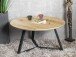 Couchtisch >37468< in eiche, schwarz, MDF, Metall - 42x80cm (HxD)