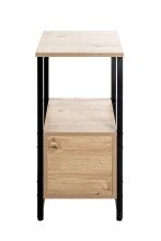 Beistelltisch >37479< in eiche, schwarz - 30x63x40cm (BxHxT)