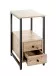 Beistelltisch >37479< in eiche, schwarz - 30x63x40cm (BxHxT)
