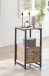 Beistelltisch >37479< in eiche, schwarz - 30x63x40cm (BxHxT)