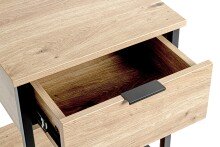 Beistelltisch >37480< in eiche, schwarz - 40x55x40cm (BxHxT)