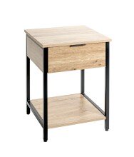 Beistelltisch >37480< in eiche, schwarz -...