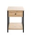 Beistelltisch >37480< in eiche, schwarz - 40x55x40cm (BxHxT)