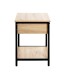 Beistelltisch >37480< in eiche, schwarz - 40x55x40cm (BxHxT)