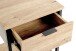 Beistelltisch >37480< in eiche, schwarz - 40x55x40cm (BxHxT)
