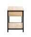 Beistelltisch >37480< in eiche, schwarz - 40x55x40cm (BxHxT)