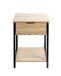 Beistelltisch >37480< in eiche, schwarz - 40x55x40cm (BxHxT)