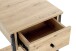 Beistelltisch >37480< in eiche, schwarz - 40x55x40cm (BxHxT)