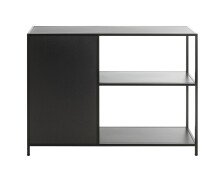 Ablageregal >37523< in schwarz, Metall - 100x75x30cm (BxHxT)