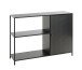 Ablageregal >37523< in schwarz, Metall - 100x75x30cm (BxHxT)
