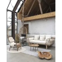 Couchtisch >Jammu< in Natur, Mango - 60x35x60cm...