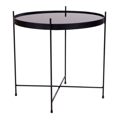 Beistelltisch >Venezia< in Schwarz, Glas - 48x48x48cm (BxHxT)