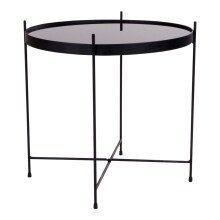 Beistelltisch >Venezia< in Schwarz, Glas - 48x48x48cm (BxHxT)
