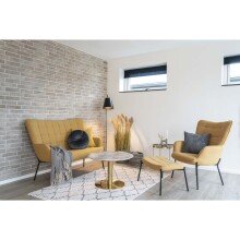 Couchtisch >Bolzano< in Weiss, Marmor - 70x45x70cm (BxHxT)