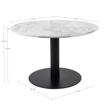 Couchtisch >Bolzano< in Weiss, Marmor - 70x45x70cm (BxHxT)