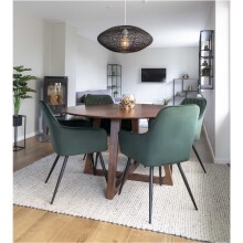 Esstisch >Hellerup< in Natur, Nussbaum - 137x76x137cm (BxHxT)